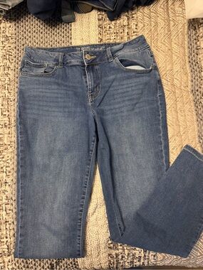 Maurices Medium Blue Straight Leg Denim Jeans